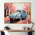thumbnail image 1 of Designart "Soft Hue Retro Pink Car Journey I" Car Vintage Floater Framed Wall Decor, 1 of 5