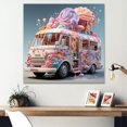 thumbnail image 1 of Designart "Soft Hued Ice Cream Vendor III" Truck Wall Art Living Room, 1 of 7