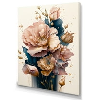 Designart Soft Pink And Blue Gladiolus Flowers I Canvas Wall Art