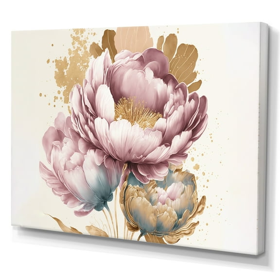 Designart Soft Pink Crocus Bouquet II Canvas Wall Art