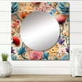 thumbnail image 1 of Designart "Soft Spectrum Botanical II" 0 Square Mirror For Wall Decor - Large Blue Square Printed Wall Mirror Art - Square Bohemian Mirror - Wall Mounted Square Large Mirror, 1 of 5