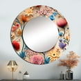 thumbnail image 1 of Designart "Soft Spectrum Botanical II" Botanical Rund Mirror For Wall Decor - Large Blue Round Printed Mirror -Bohemian Round Living Room Mirror - 29" x 29", 1 of 6