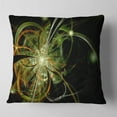 thumbnail image 1 of Designart Soft Yellow Fractal Flower Design - Floral Throw Pillow - 16x16, 1 of 4