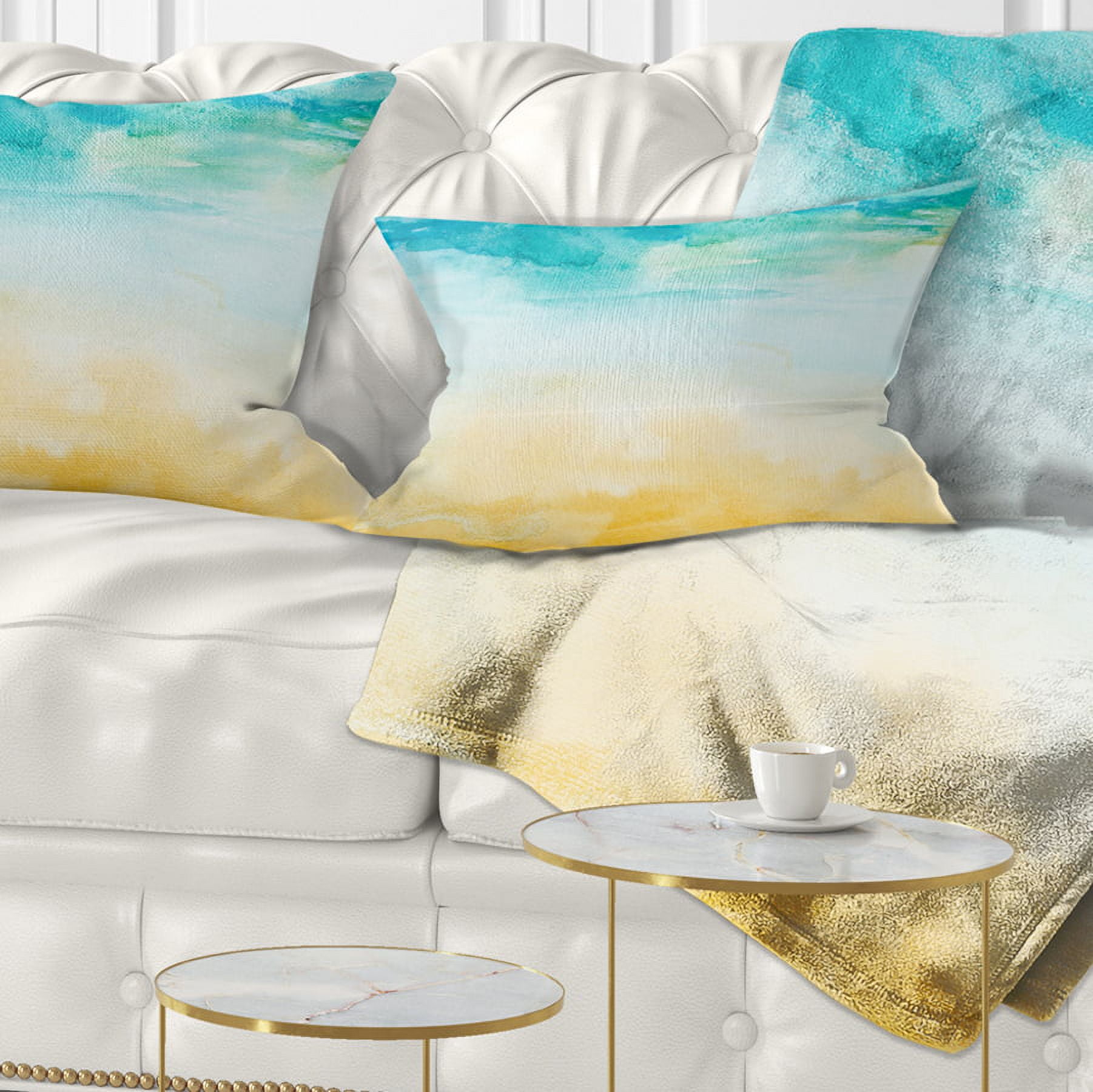 Designart Soil and Sky Strokes - Landscape Printed Throw Pillow - 12x20