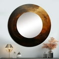 thumbnail image 1 of Designart "Solar System With A Bronze Black Hole" Our Solar System Rund Mirror For Wall Decor - Large Yellow Round Print Mirror - Round Astronomy Mirror - Wall Mounted Round Large Mirror - 29" x 29", 1 of 6
