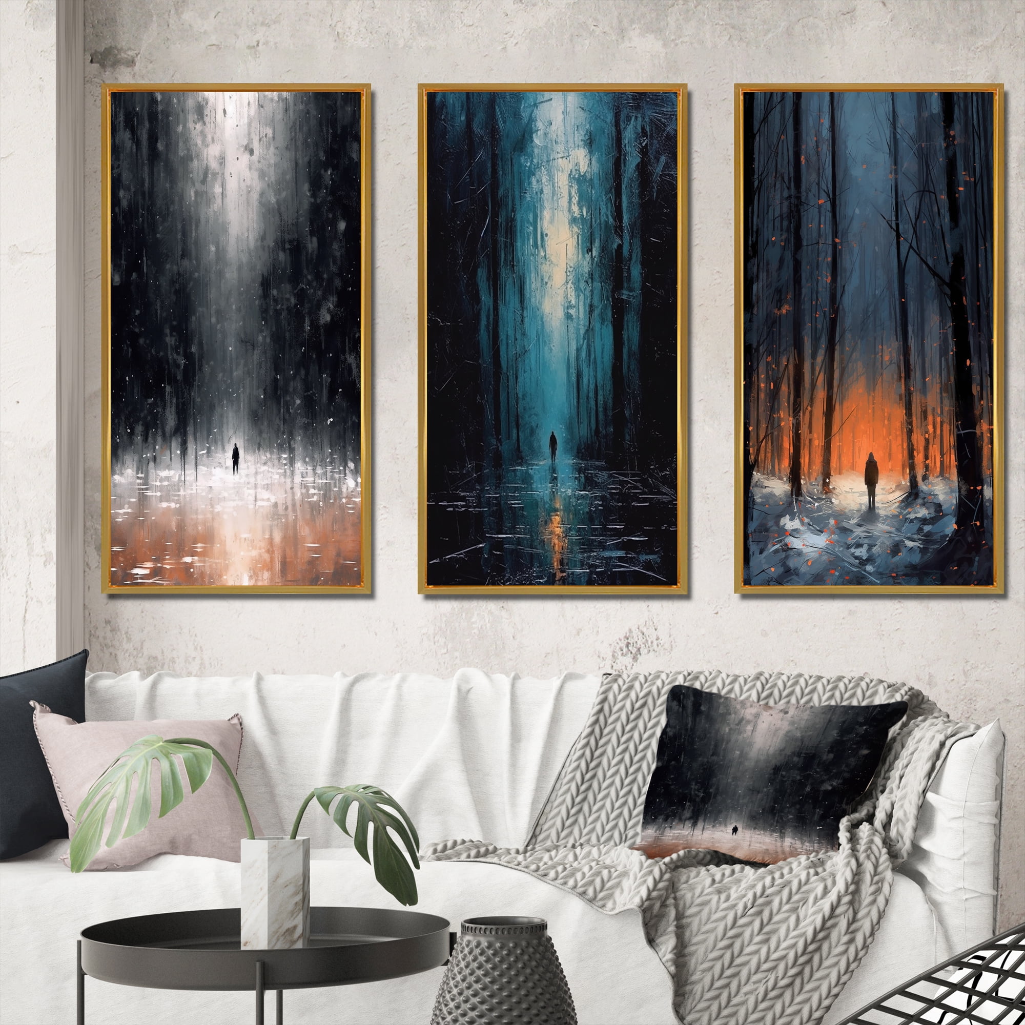 Designart "Solitary Midnight Stroll Through the Endless Forest II