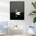 thumbnail image 1 of Designart "Solitary Swans In Monochrome" Animals Swans Floater Framed Wall Art Prints, 1 of 5
