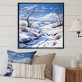 thumbnail image 1 of Designart "Solitude Amidst Winter s Snow IX" Landscapes Floater Framed Wall Art Living Room, 1 of 7