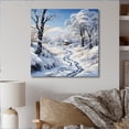 thumbnail image 1 of Designart "Solitude Amidst Winter s Snow VII" Landscapes Metal Wall Art, 1 of 5
