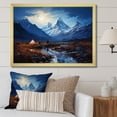 thumbnail image 1 of Designart "Solitude in Mountain Camping I" Landscapes Framed Wall Art Decor - Country Blue Camping Travel Living Room Framed Canvas Art, 1 of 6