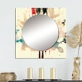 thumbnail image 1 of Designart "Solo Dance Minimalist Abstract Art II" Abstract Painting Square Mirror For Wall Decor - Large White Square Printed Wall Mirror Art - Wall Mounted Square Large Mirror, 1 of 5