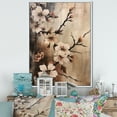 thumbnail image 1 of Designart "Somber Brown Cherry Blossoms Isolation" Cherry Floater Framed Canvas Wall Art, 1 of 5