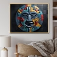 thumbnail image 1 of Designart "Songye Power Mystical African Mask I" People Framed Wall Art - Global Blue African Mask Entryway Framed Wall Art Print, 1 of 6