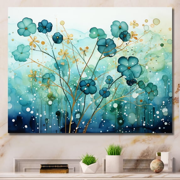 Designart "Soothing Euphony" Abstract Collages Canvas Art Print
