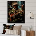 thumbnail image 1 of Designart "Soulful Sounds Of Cuban Music In Green" Cuba Floater Framed Canvas Prints, 1 of 5
