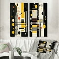 thumbnail image 1 of Designart "Sound Paradise Retro Abstraction I" Modern Geometric Wall Art Set Of 2 - Modern Yellow Gallery Wall Set For Home Decor, 1 of 6