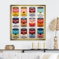 thumbnail image 1 of Designart "Soup Collage in Pop Art Style III" Food & Beverage Framed Wall Art Decor - Traditional Red Milk Bedroom Framed Canvas Wall Art, 1 of 6
