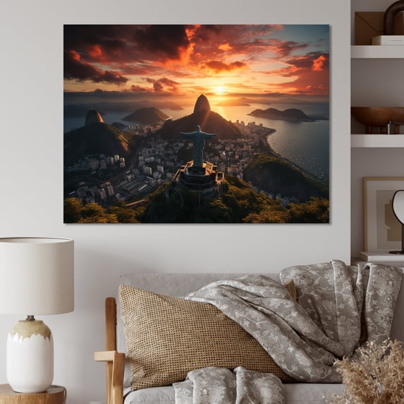 Designart "South America Rio City Of Gods " Landscapes Wall Decor