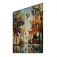 thumbnail image 1 of Designart "South Beach Palm Trees I" Floral Print on Natural Pine Wood, 1 of 5