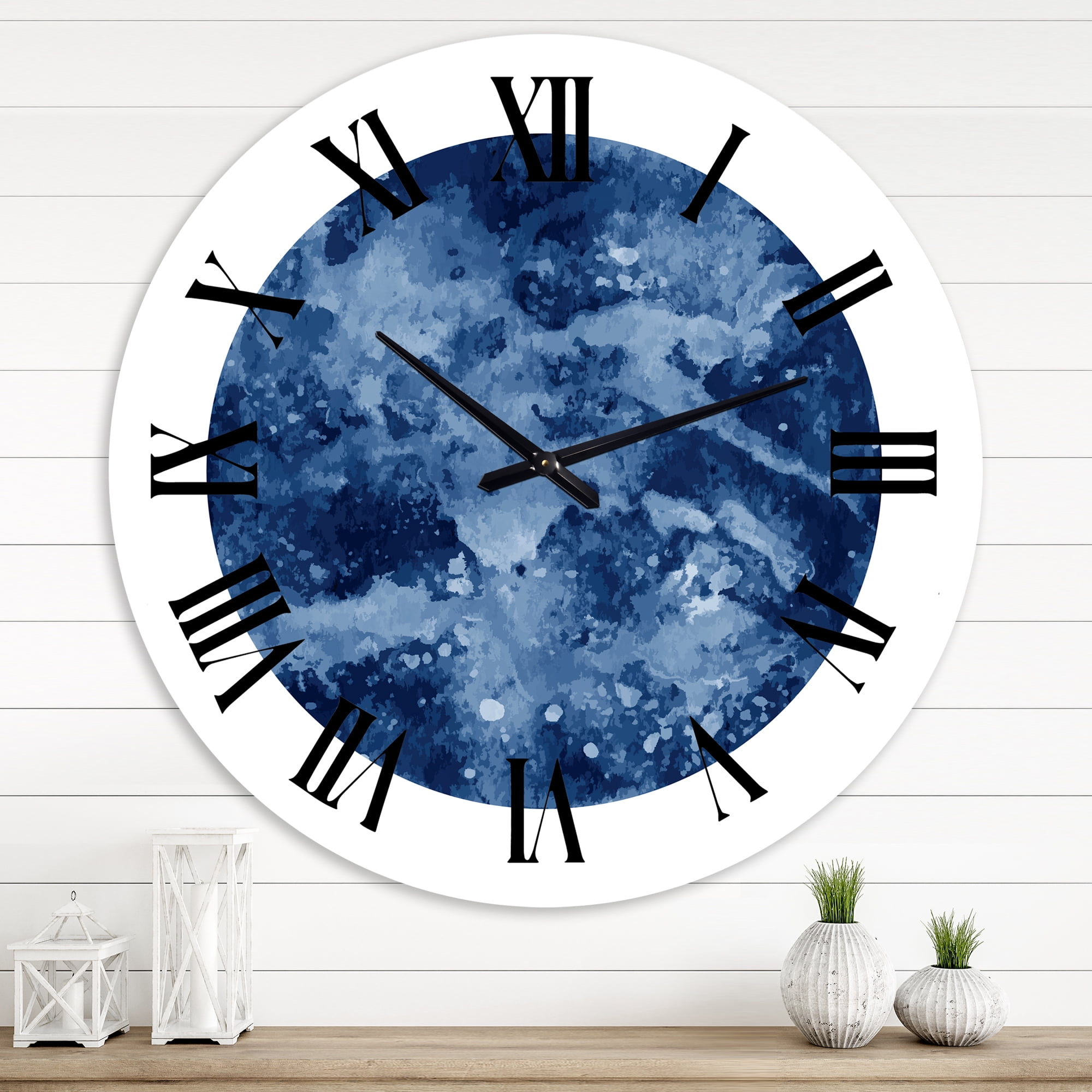 Designart 'Space Galaxy Circle' Modern Wall Clock