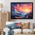 thumbnail image 1 of Designart "Space Sunset Mountain Vista" Astronomy & Space Framed Wall Art Decor - Modern Yellow Space Landscapes Entryway Framed Wall Art Print, 1 of 6