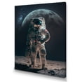 thumbnail image 1 of Designart Spaceman On The Moon III Canvas Wall Art, 1 of 5
