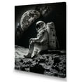 thumbnail image 1 of Designart Spaceman On The Moon IV Canvas Wall Art, 1 of 5