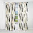 thumbnail image 1 of Designart "Spacious Neutrality II" Striped Blackout Curtain Single Panel, 1 of 4