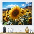 thumbnail image 1 of Designart "Spain Sunflower landscapes Heat Of Inland II" Floral Canvas Wall Art, 1 of 5