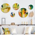 thumbnail image 1 of Designart "Spanish Moss Soulscape I" Abstract Painting Metal Wall Art Set of 5 Piece, 1 of 5