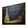 thumbnail image 1 of Designart 'Sparkling Shining Light Christmas Tree' Print on Natural Pine Wood, 1 of 5