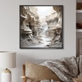 thumbnail image 1 of Designart "Sparse Desert Canyon River I" Canyon Floater Framed Wall Art Prints, 1 of 5