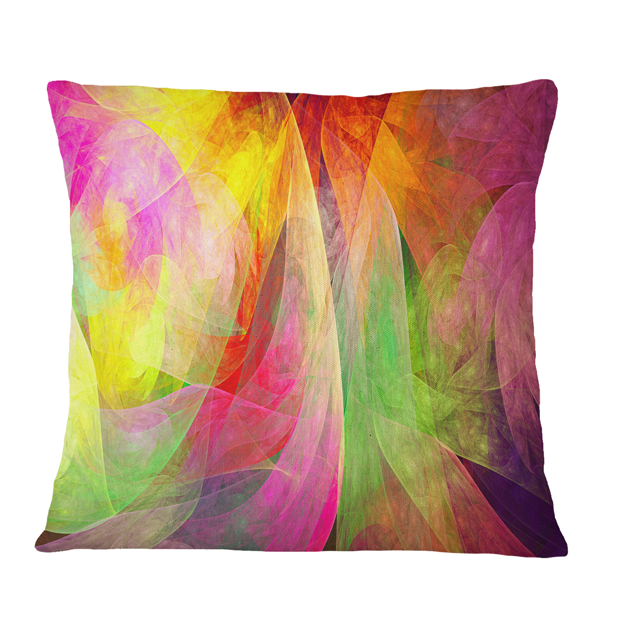 Designart Spectacular Multi Color Pattern - Floral Throw Pillow - 18x18
