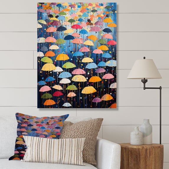 Designart "Spectrum Of Umbrellas IV" Sky Wall Art Prints
