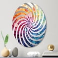 thumbnail image 1 of Designart "Spectrum's Labyrinth I" Rainbow Vortex Round Wall Mirror - Landscapes Oval Printed Decorative Mirror - Multiple Color Options, 1 of 5