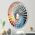 thumbnail image 1 of Designart "Spectrum's Minimalist Vision" Rainbow Radial Dot Round Wall Mirror - Landscapes Oval Printed Decorative Mirror - Multiple Color Options, 1 of 5