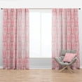 thumbnail image 1 of Designart 'Spheres Pink II' Rustic Curtain Panel, 1 of 4