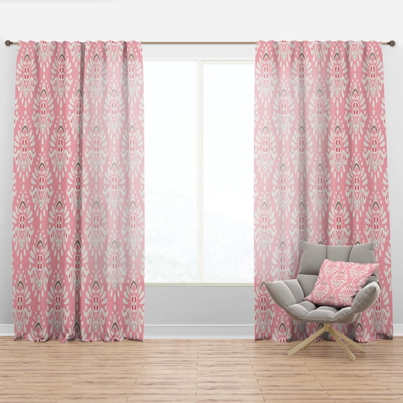 Designart 'Spheres Pink II' Rustic Curtain Panel