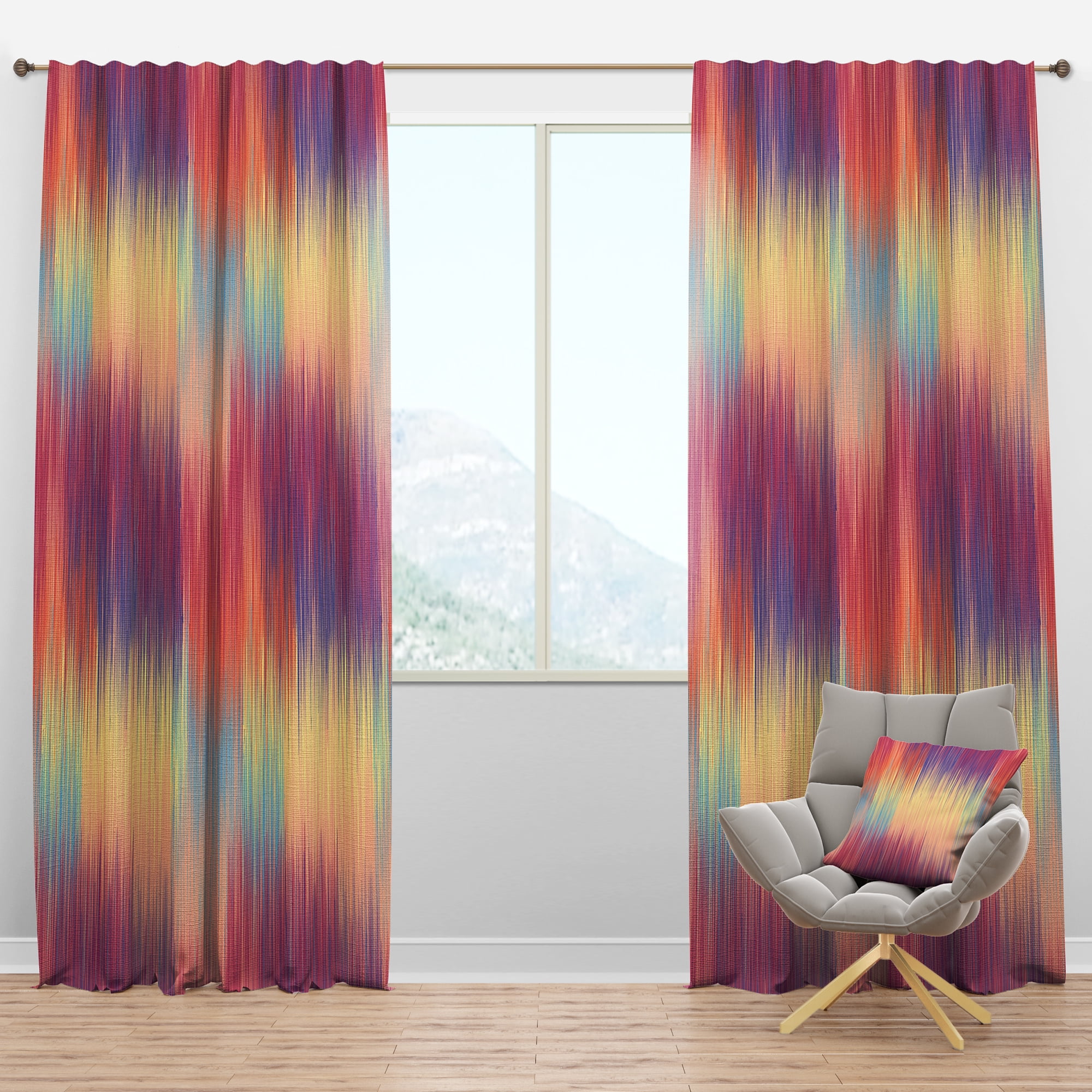 Designart 'Spheres Pink VI' Modern Blackout Curtain Panel