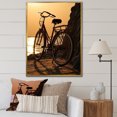 thumbnail image 1 of Designart "Spin at Sunset" Bicycle Floater Framed Wall Art Prints, 1 of 5