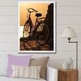 thumbnail image 1 of Designart "Spin at Sunset" Bicycle Picture Framed Wall Art Prints, 1 of 5