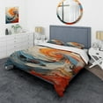 thumbnail image 1 of Designart "Spiral Chaos Collage Explosion I" Abstract Bedding Covert Set - Abstract Orange Modern Bed Set With 2 Shams, 1 of 5