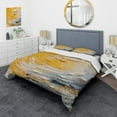 thumbnail image 1 of Designart "Spiral Harmony Yellow Cream Expression" Abstract Spirals Bedding Covert Set - Abstract Yellow Modern Bed Set With 1 Sham, 1 of 6