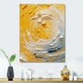 thumbnail image 1 of Designart "Spiral Harmony Yellow Cream Expression" Abstract Spirals Metal Wall Art Prints, 1 of 5