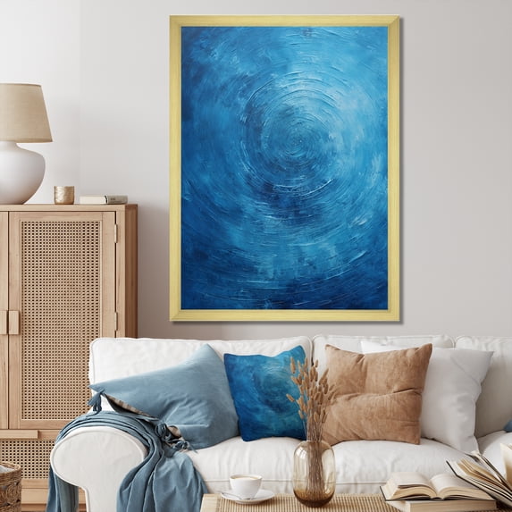 Designart "Spiral Of Abstract Rhythmic Revolution" Abstract Spirals Picture Framed Canvas Wall Art