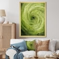 thumbnail image 1 of Designart "Spiral Of The Green Orbit" Abstract Spirals Picture Framed Wall Art Living Room, 1 of 5