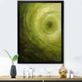 thumbnail image 1 of Designart "Spiral Of The Green Orbit I" Abstract Spirals Picture Framed Canvas Wall Art, 1 of 5