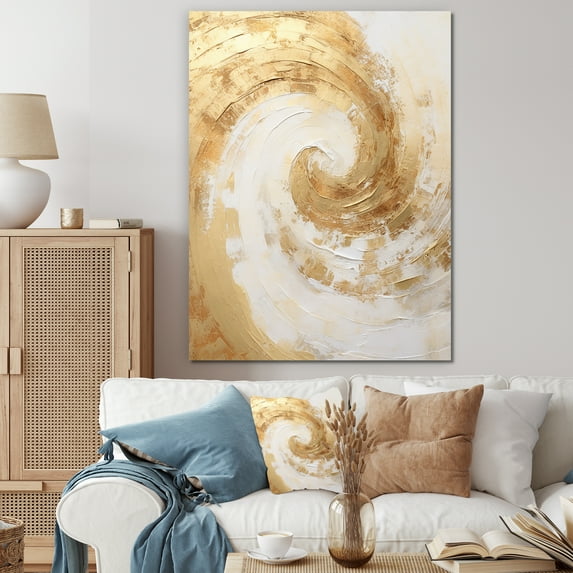 Designart "Spiraling Energy In Ebullience I" Abstract Spirals Wall Art Living Room