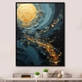 thumbnail image 1 of Designart "Spiraling In Golden Twilight" Abstract Spirals Floater Framed Canvas Prints, 1 of 5