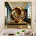 thumbnail image 1 of Designart "Spiraling In The Golden Ratio" Abstract Spirals Floater Framed Canvas Prints, 1 of 5
